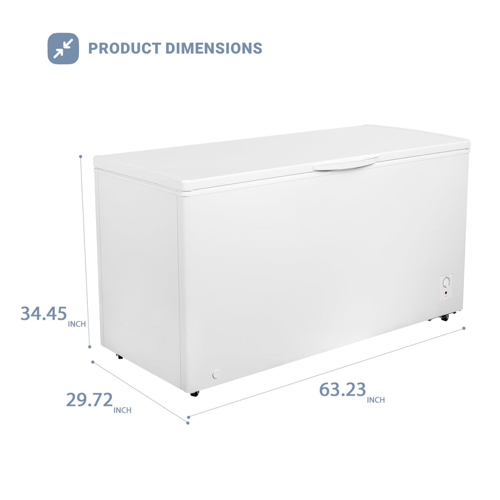 20 Cu Ft White Chest Freezer with Removable Basket L55165