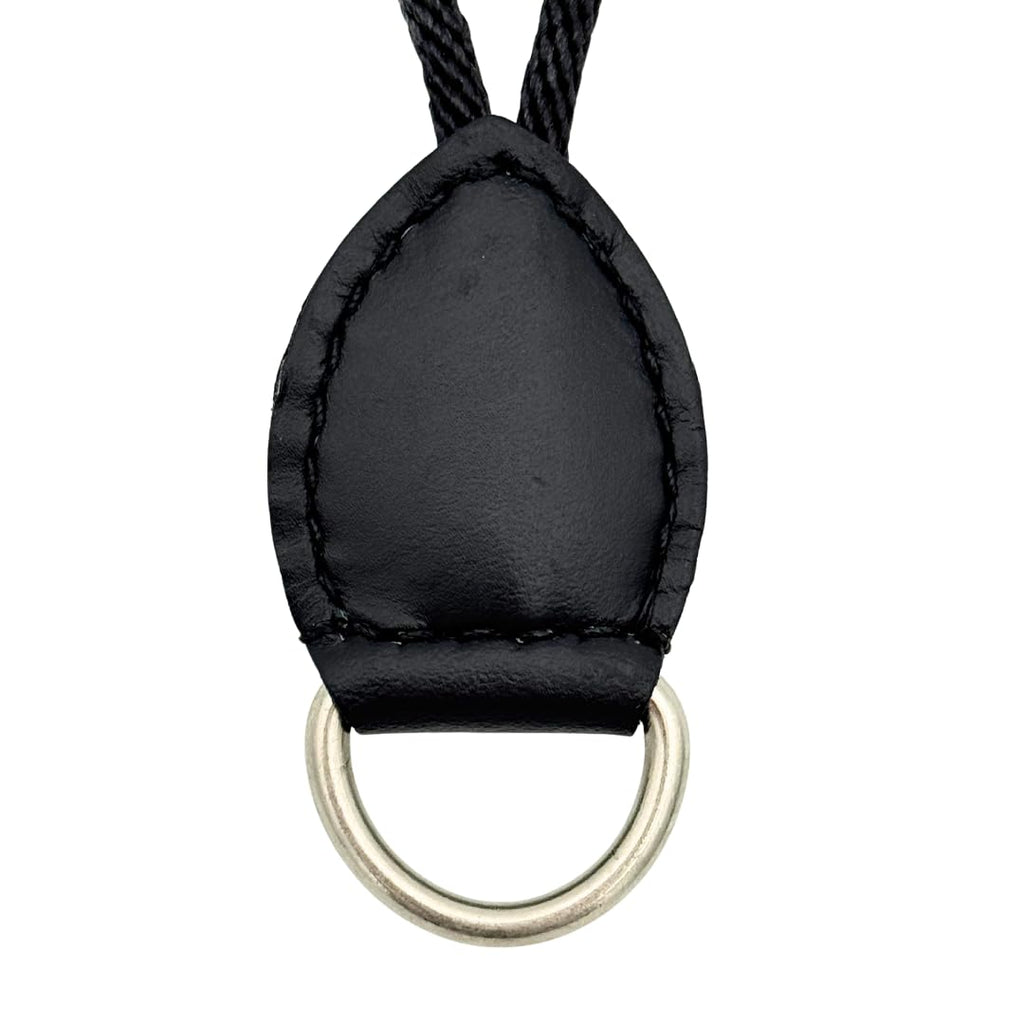 Black Leather Dee Ring Savers for Western Saddles J5245
