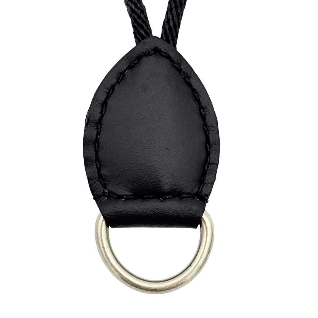 Black Leather Dee Ring Savers for Western Saddles J5245