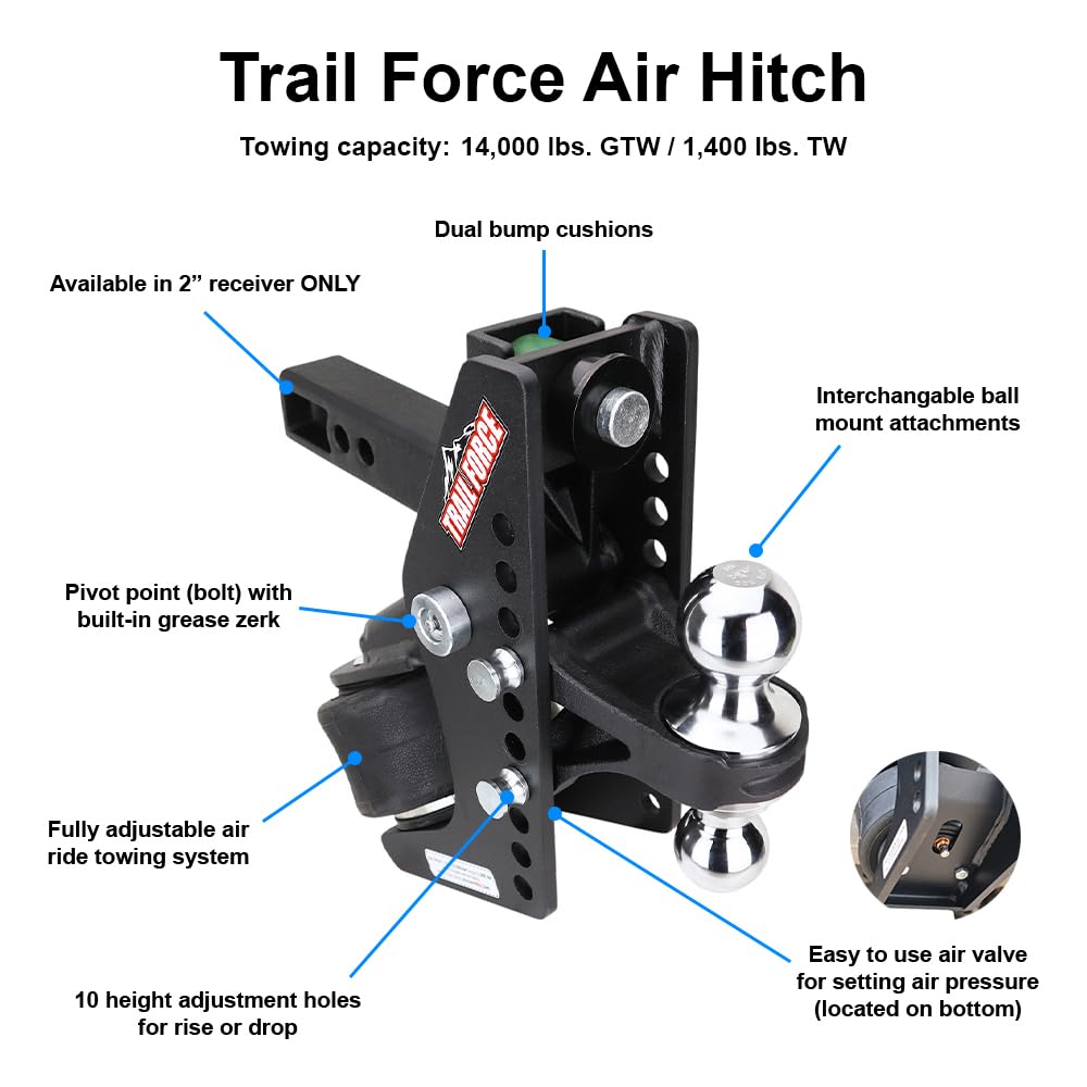 2" Hitch Towing Kit with 2" & 2-5/16" Balls & 2 Sway Arm Bars U388