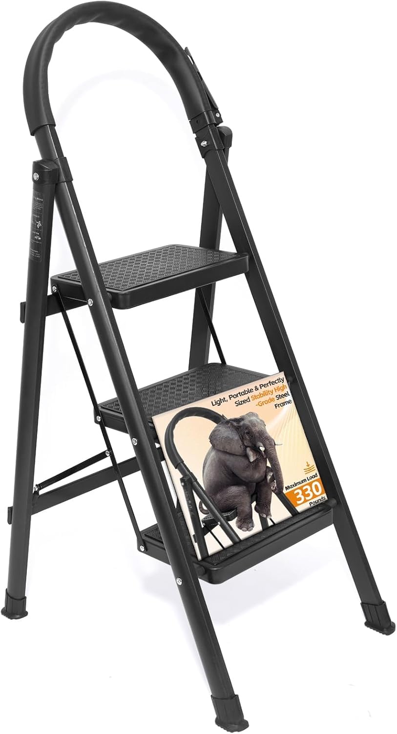 Lightweight Folding 3 Step Ladder A9297