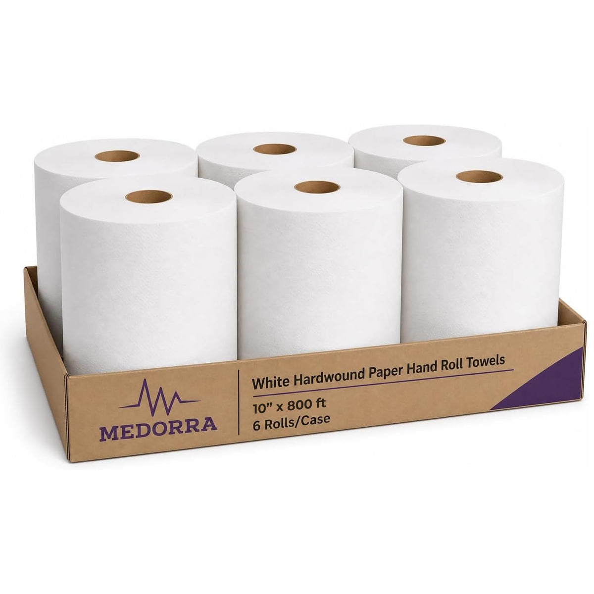 White Hardwound Paper Hand Roll Towel 6 Rolls V36289