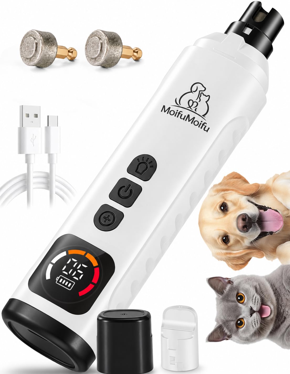 Quiet 6-Speed Electric Pet Nail Grinder U23580