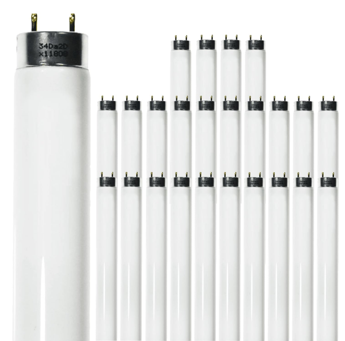 24 Inch T8 Fluorescent Tube Light Bulb 17W 4100K Cool White 2800 Lumen G13 Bi-Pin Base Pack of 25 Y5597