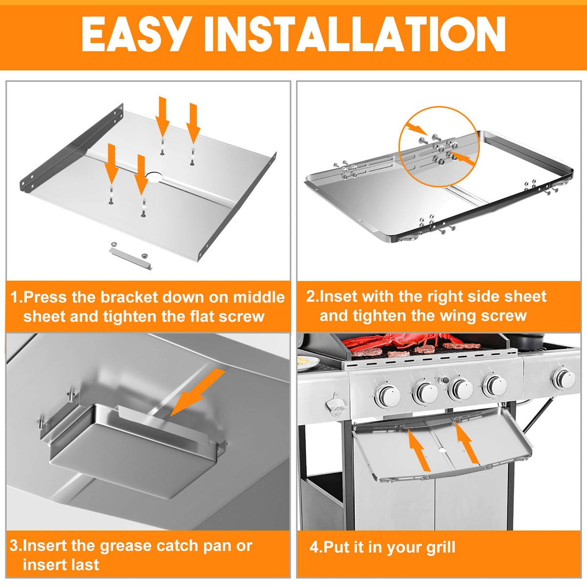 Grease Tray with Catch Pan (25-34 inch) Q7615