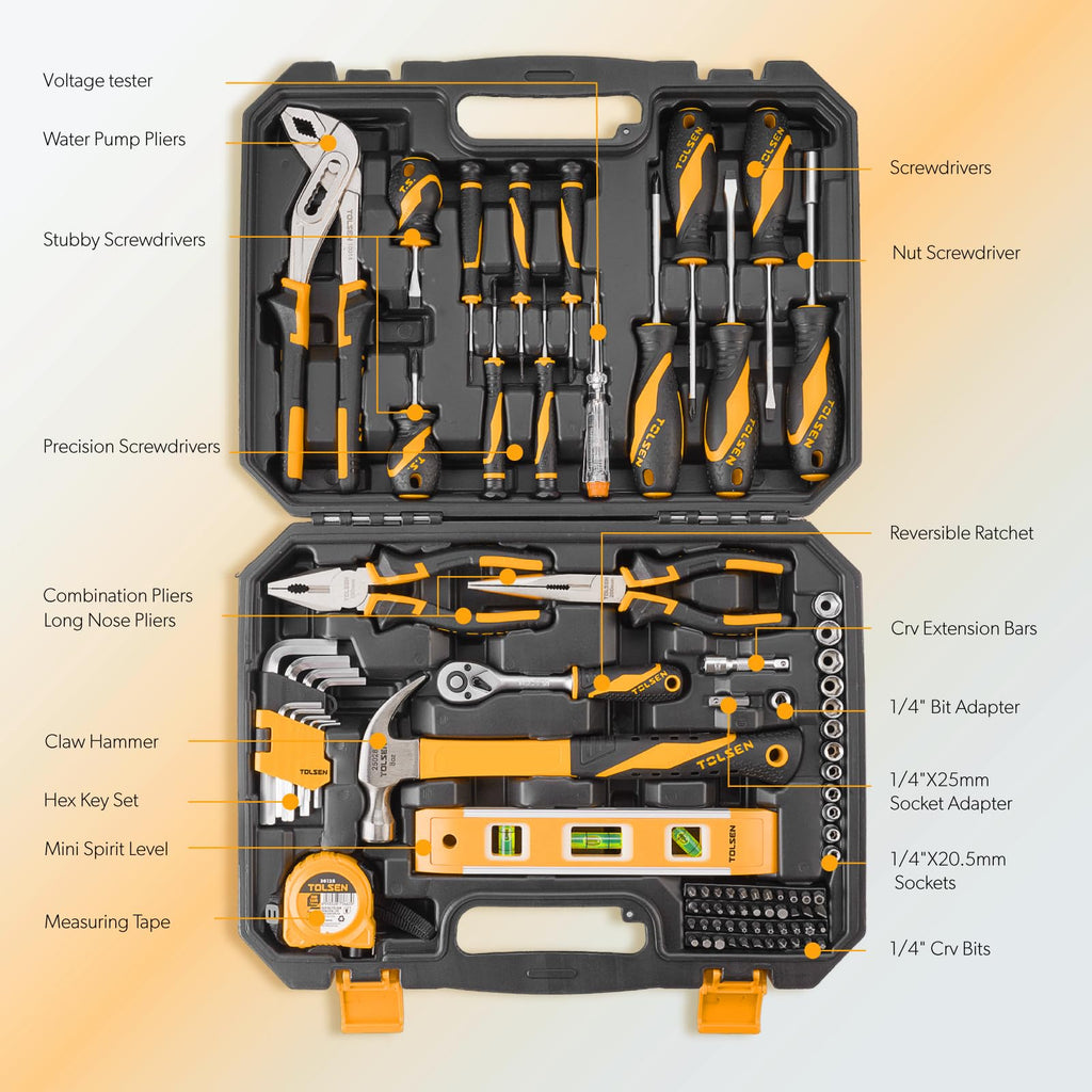 Household Tool Set with Toolbox V475