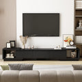 Expandable TV Stand Media Console Table with Three Drawers and Two Open Shelves I4244