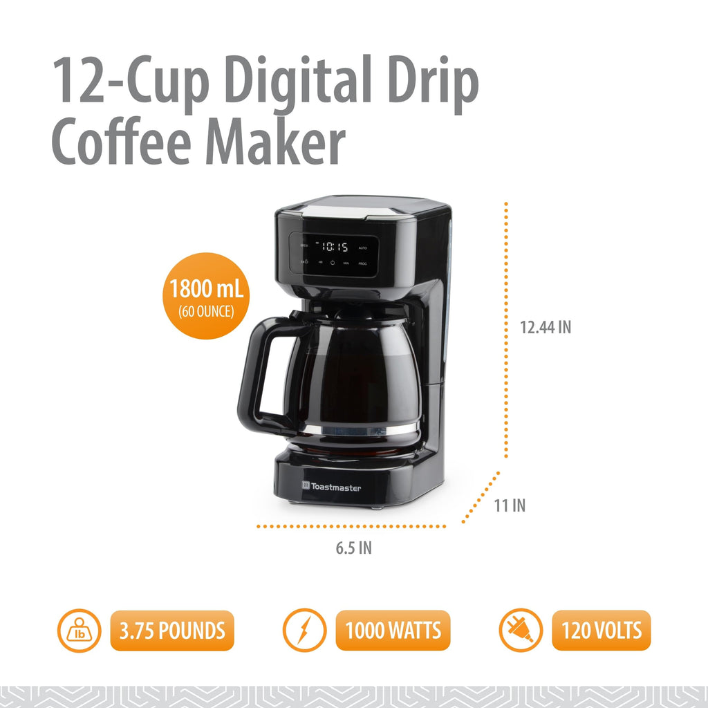 12-Cup Touchscreen Digital Drip Coffee Maker P97468