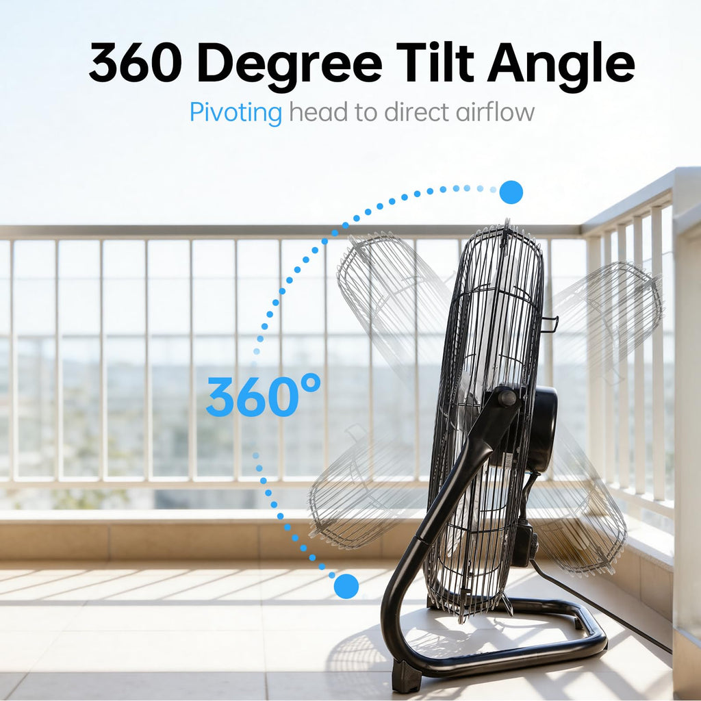 20 Inch Heavy Duty High Velocity Metal Floor Fan K734