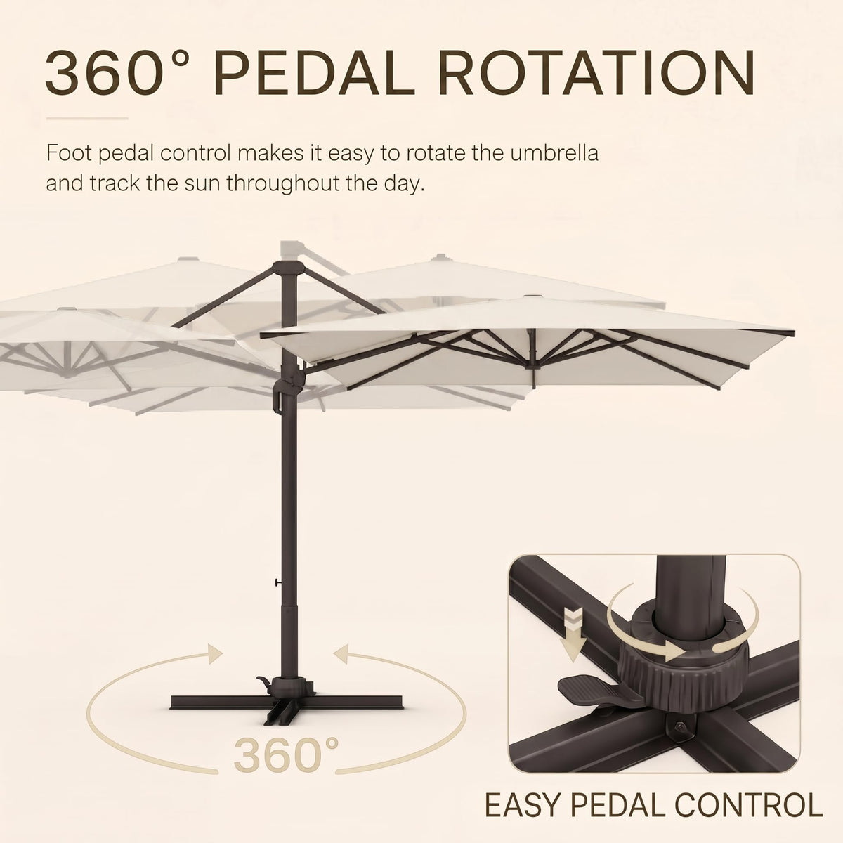 11ft Offset Cantilever Patio Umbrella with Solar Lights Z7896