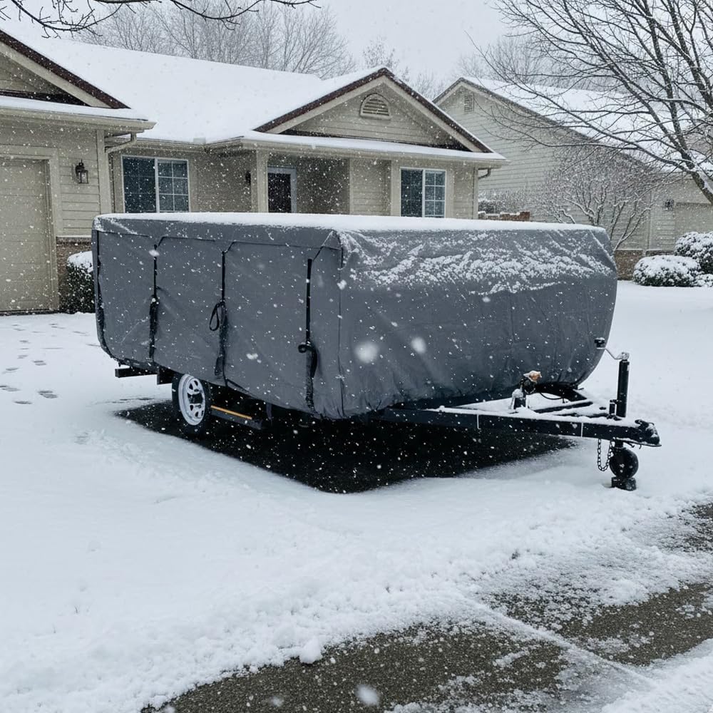 Pop-up Camper Cover 14' - 16' Water-Resistance Triple Layers O93537