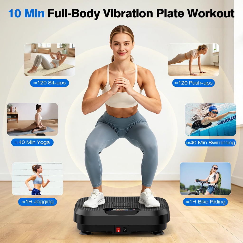 Vibration Plate Exercise Machine Black W574903