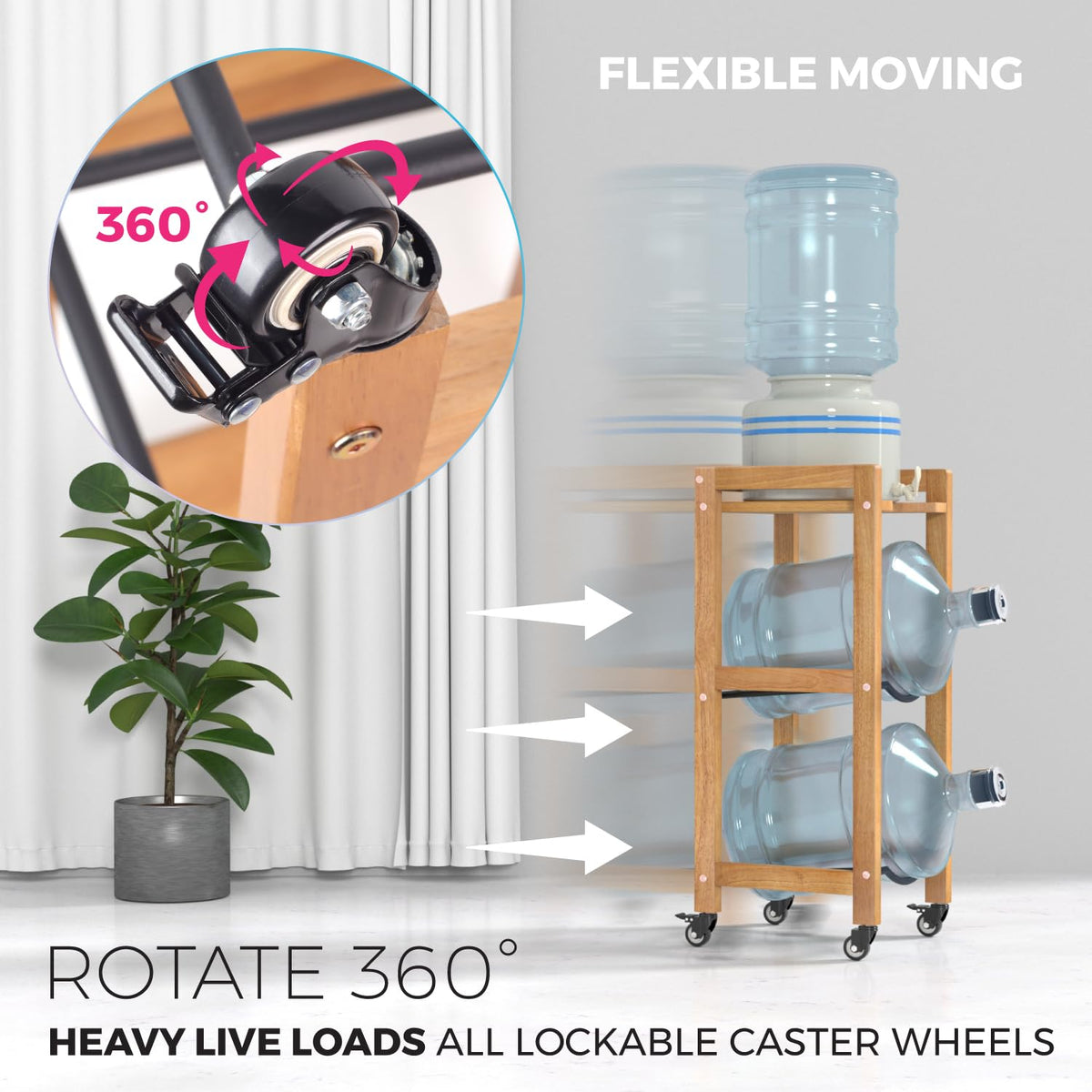 5 Gallon Water Jug Holder with Wheels L208770
