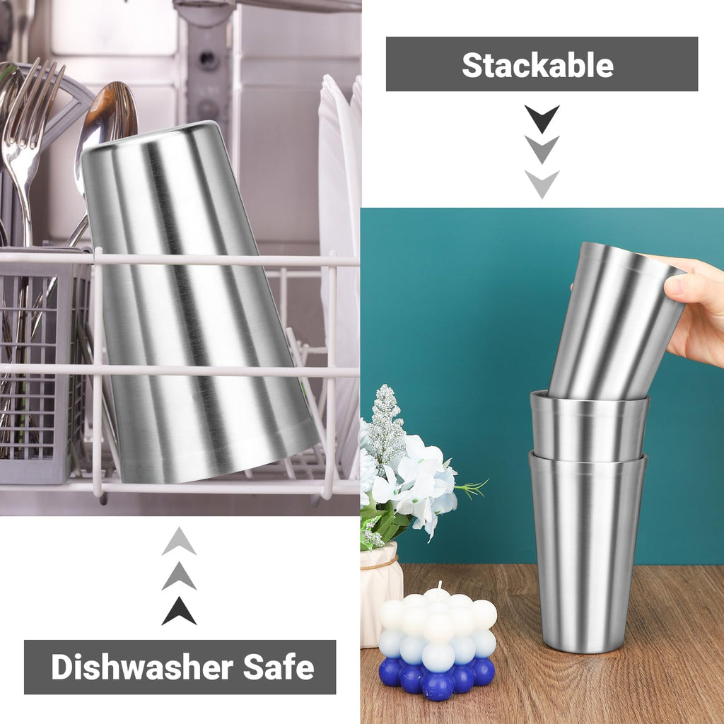 16 oz Stainless Steel Insulated Tumbler 8 Pack L754573
