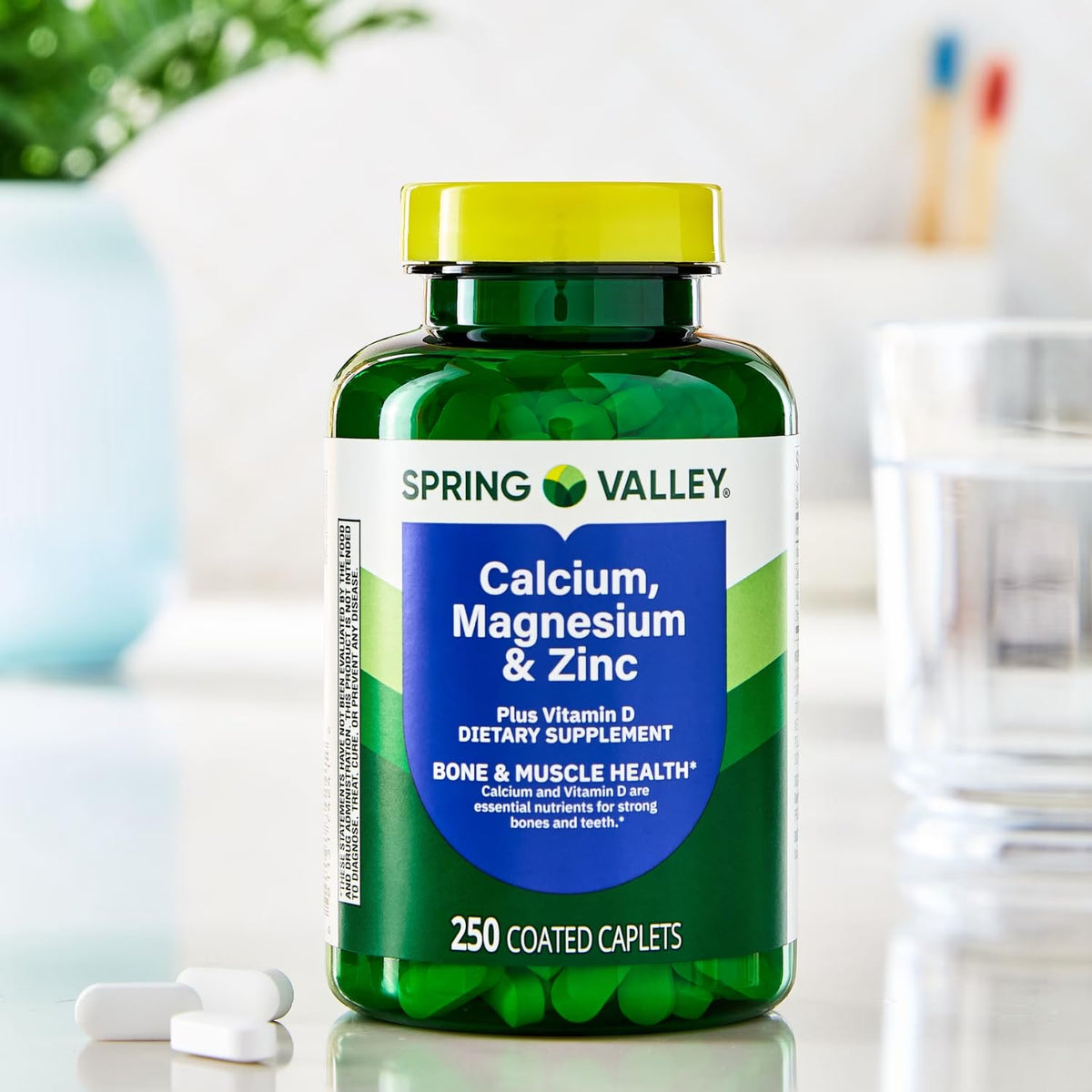 Calcium Magnesium Zinc Plus Vitamin D3 Caplets 250 Ct X249