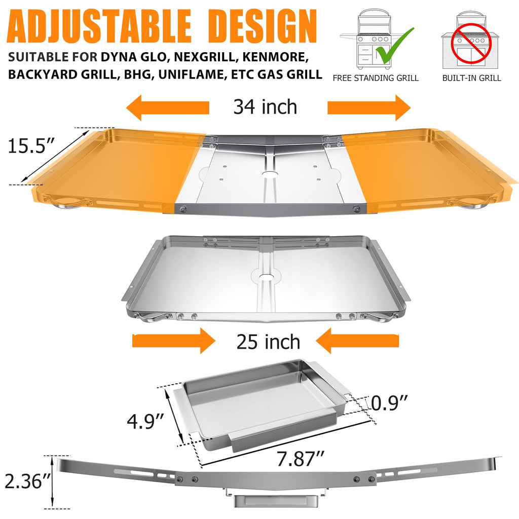 Grease Tray with Catch Pan (25-34 inch) Q7615