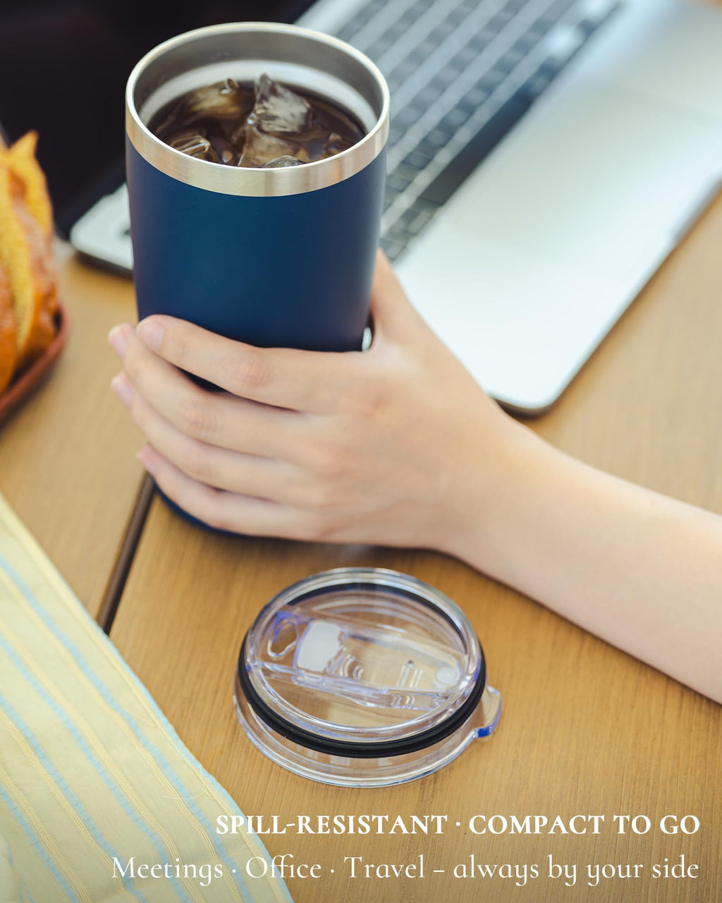 20oz Stainless Steel Insulated Travel Coffee Tumbler with Straw E865099