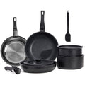 12-Piece Nonstick Cookware Set with Detachable Handle, Black H954
