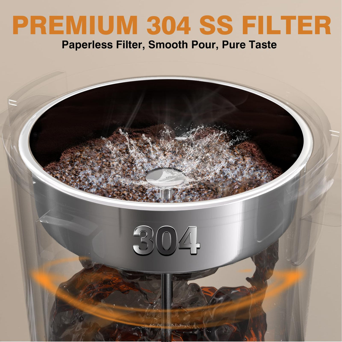 110 Cups Black Stainless Steel Commercial Coffee Urn L6850