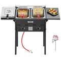 16 Qt Stainless Steel Double Burner Propane Fryer Z246
