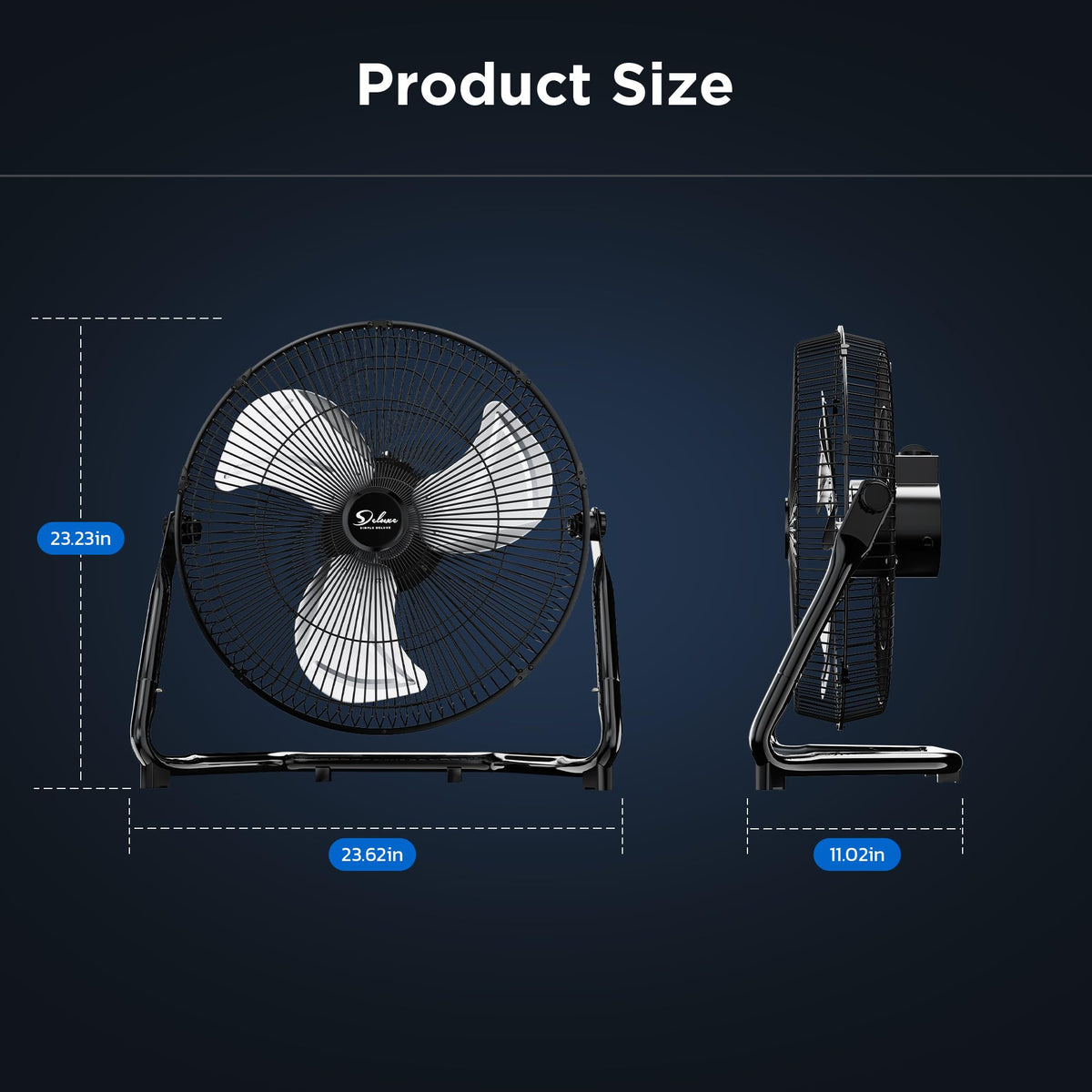 20-Inch 3-Speed High Velocity Industrial Floor Fan V545198