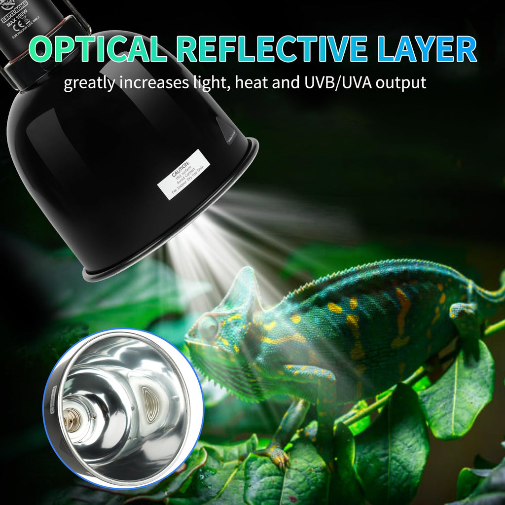 5.5 Inch Deep Dome Reptile Light Fixture with Dimming Thermostat J73307