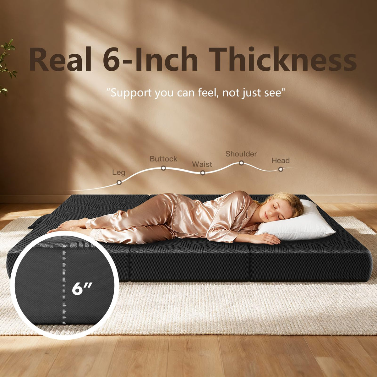 6 Inch Full Trifold Mattress N162198