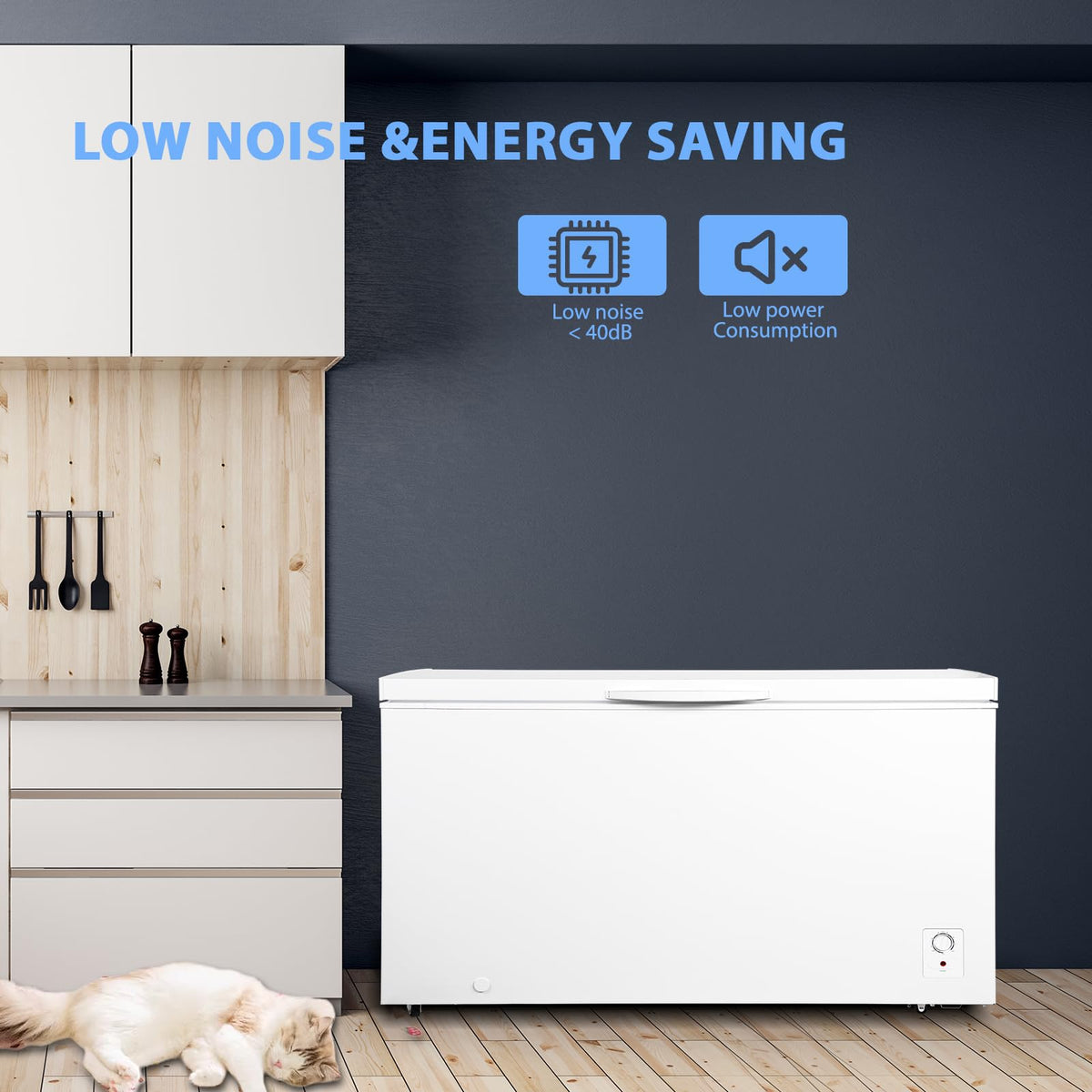 20 Cu Ft White Chest Freezer with Removable Basket L55165