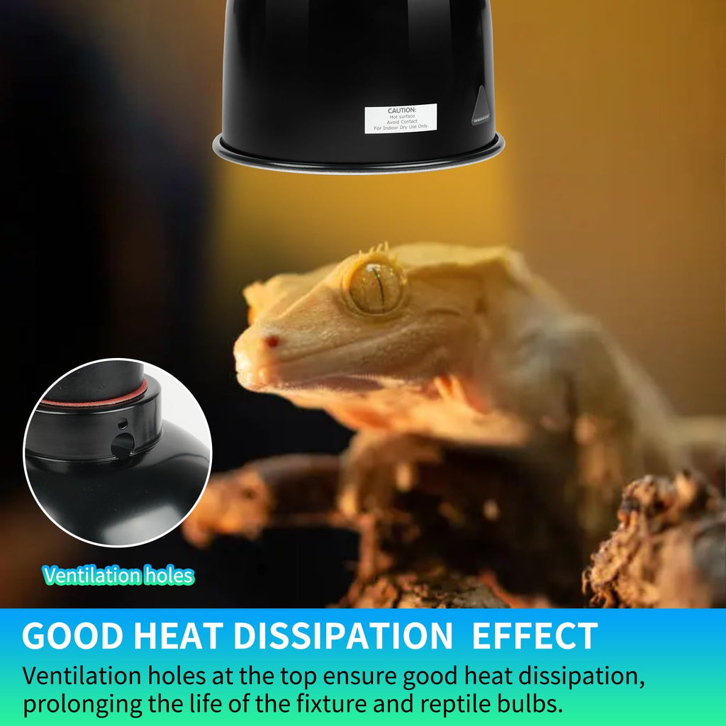 5.5 Inch Deep Dome Reptile Light Fixture with Dimming Thermostat J73307