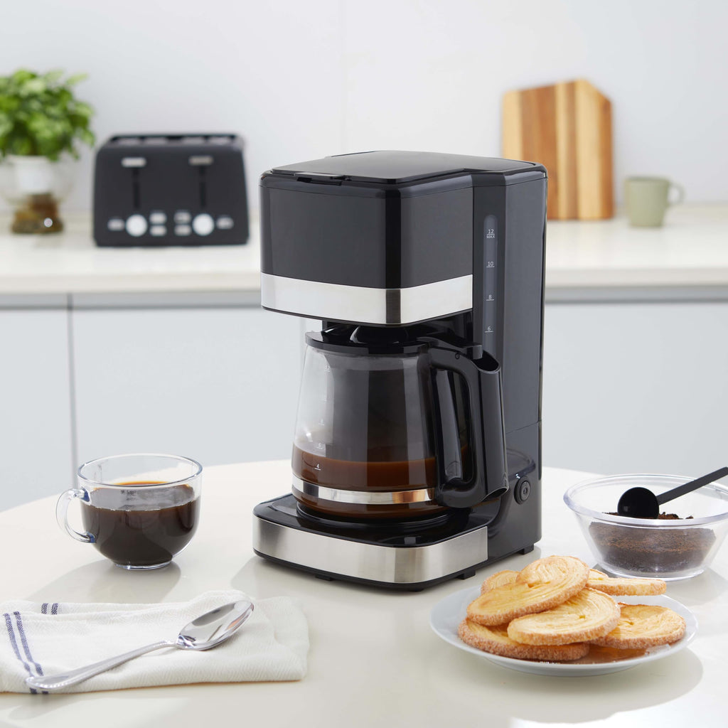 12 Cup Drip Coffee Maker with Glass Carafe V513