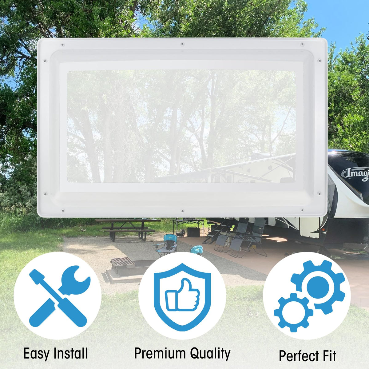 14" x 22" x 4" RV Skylight Inner Dome L5009