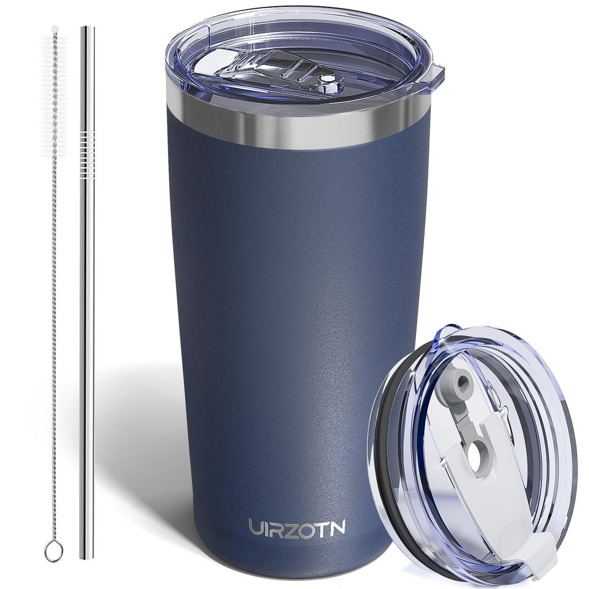 20oz Stainless Steel Insulated Travel Coffee Tumbler with Straw E865099