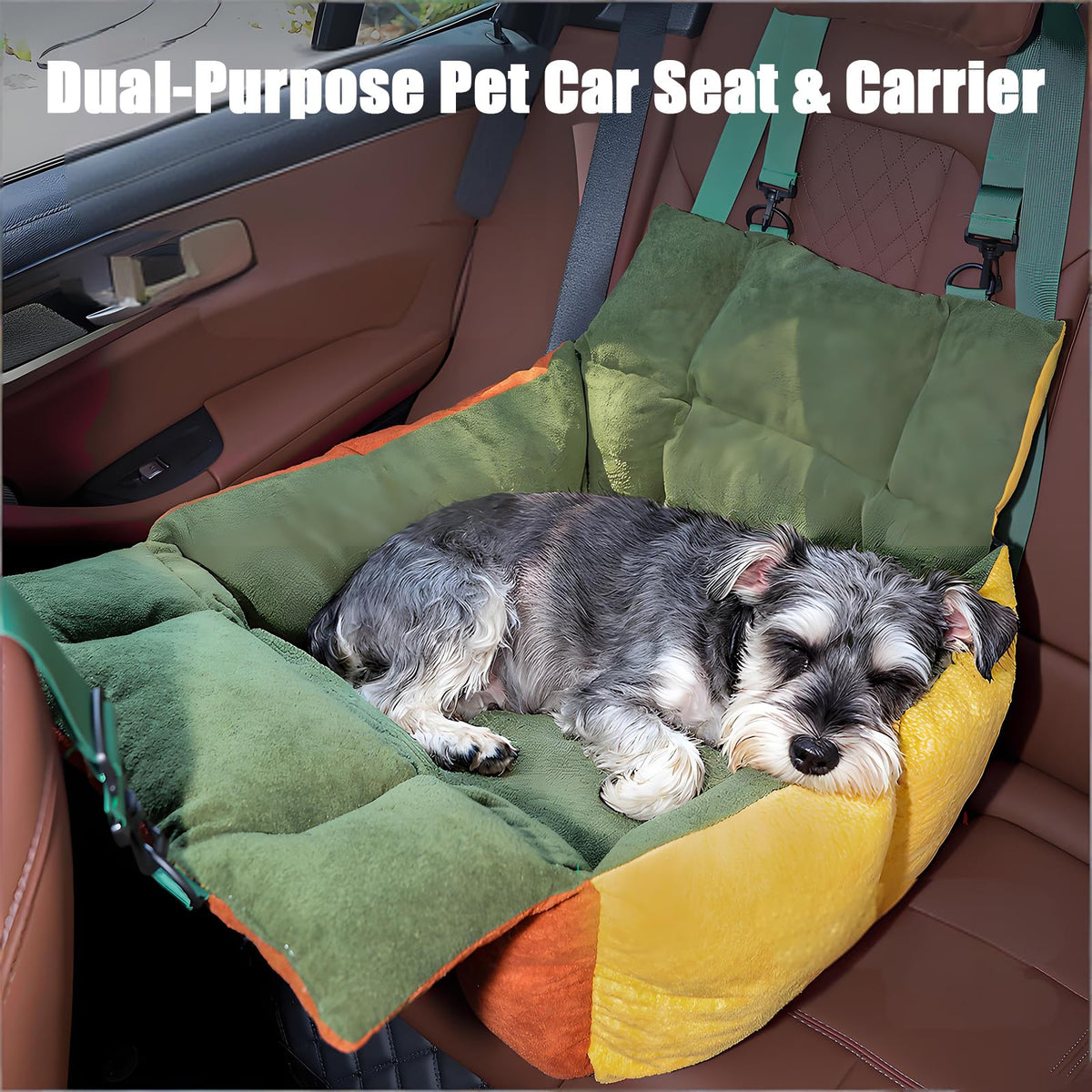 2-in-1 Elevated Dog Car Seat Booster B4739