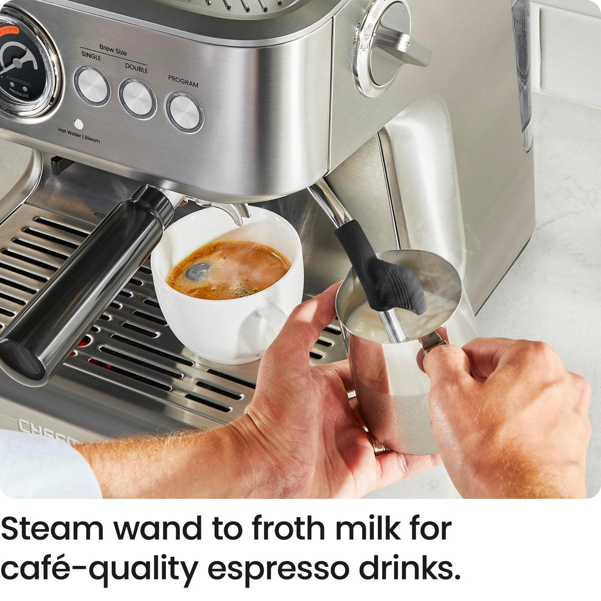15 Bar Espresso Machine with Milk Frother and Coffee Grinder X864