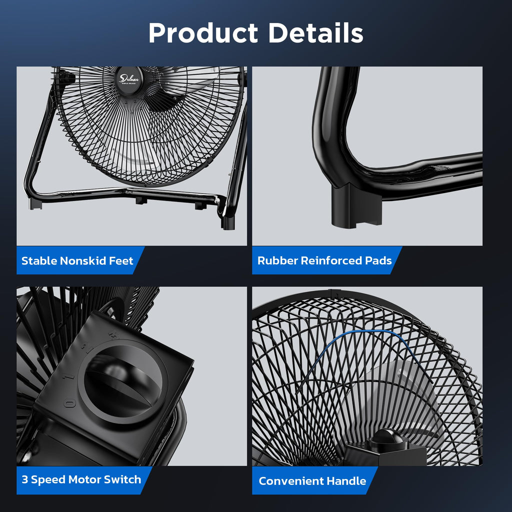 20-Inch 3-Speed High Velocity Industrial Floor Fan V545198