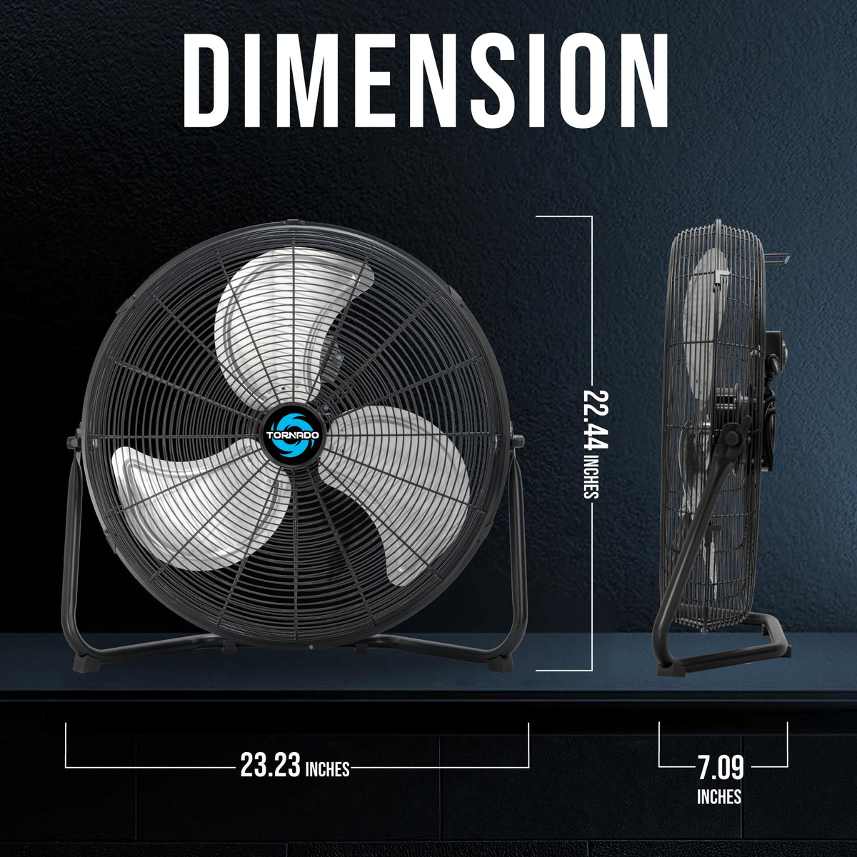 20 Inch 3-Speed High Velocity Metal Floor Fan, 2 Pack L430261