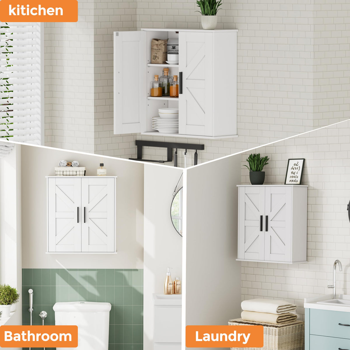 Bathroom Wall Cabinet with Adjustable Shelves Z699051